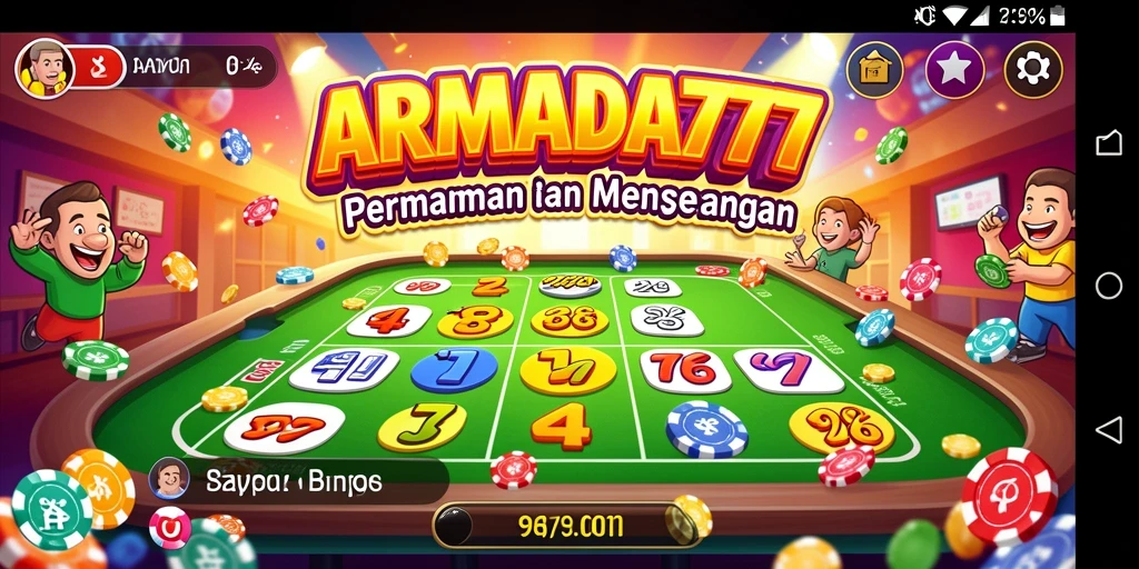 Tampilan utama gameplay Bingo di ARMADA777 yang seru.