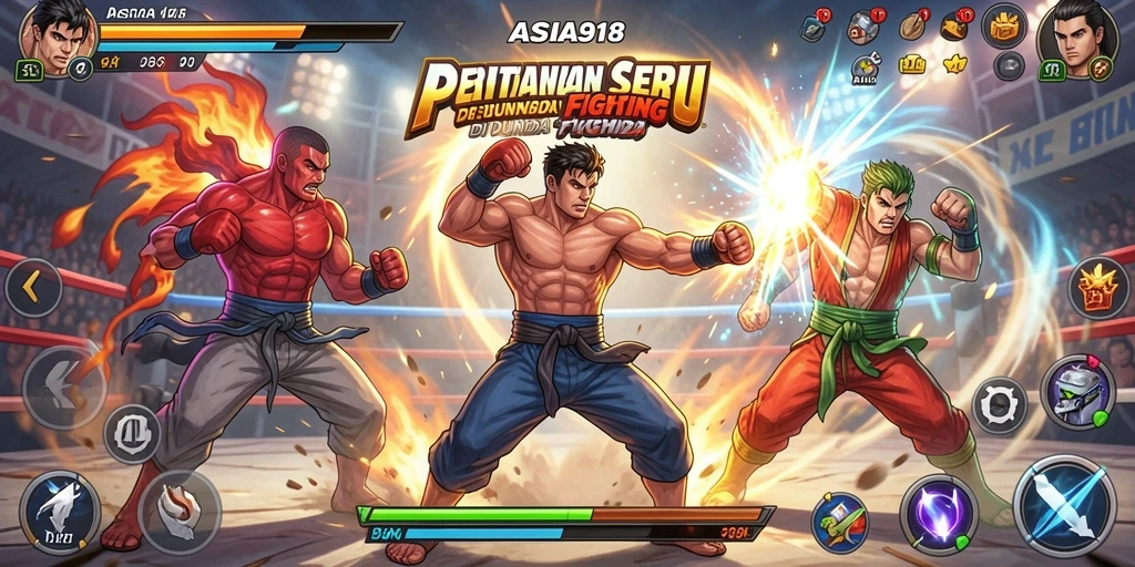 Tampilan gameplay seru ASIA918 dengan pertarungan cepat.
