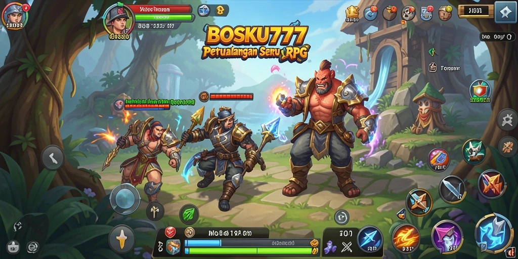 Tampilan gameplay menarik dari BOSKU777 yang memperlihatkan pertarungan epik.