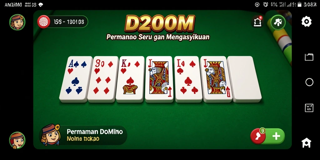 Tampilan gameplay seru dalam permainan Domino D200M.