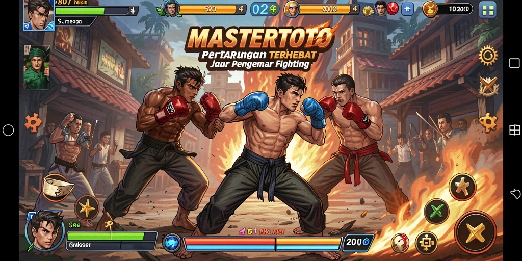 Tampilan menarik dari gameplay pertarungan dalam MASTERTOTO.