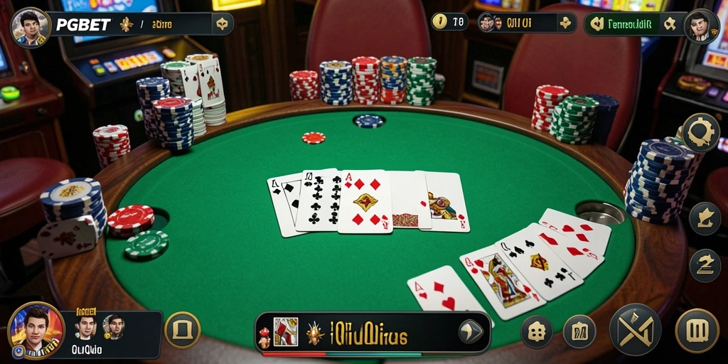 Screenshot gameplay PGBET yang menampilkan suasana permainan QiuQiu.