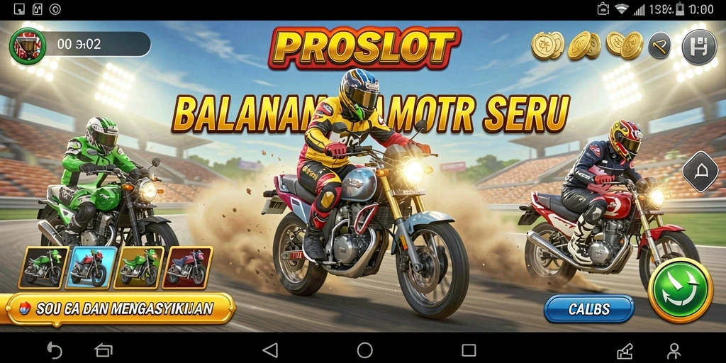 Gameplay seru balapan motor di PROSLOT.