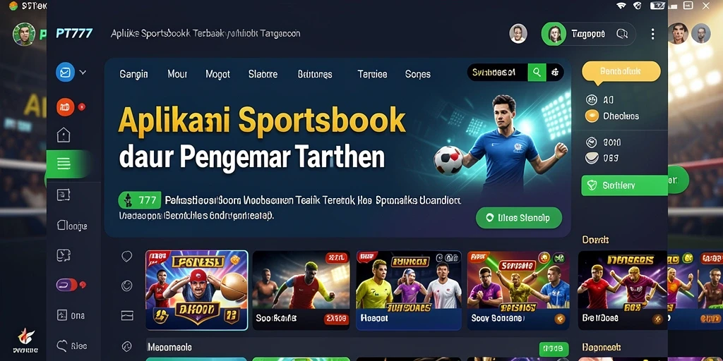 Tampilan antarmuka aplikasi PT777 yang menarik dan mudah digunakan.
