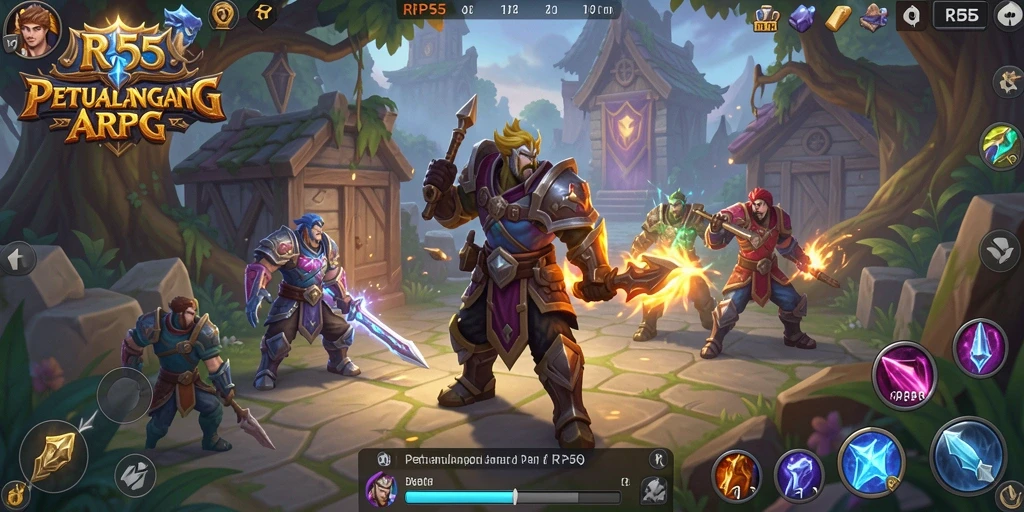 Tampilan screenshot permainan ARPG yang mendebarkan dan menantang.