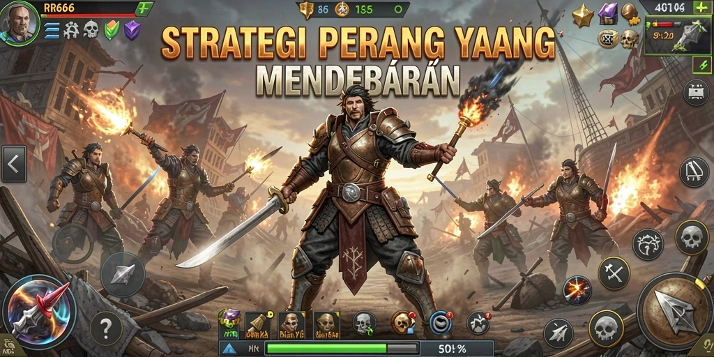 Tampilan menarik dari gameplay strategi RR666 yang seru.