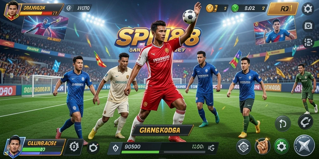 Screenshot utama <strong>SPIN88</strong> menampilkan aksi seru dalam berbagai olahraga.