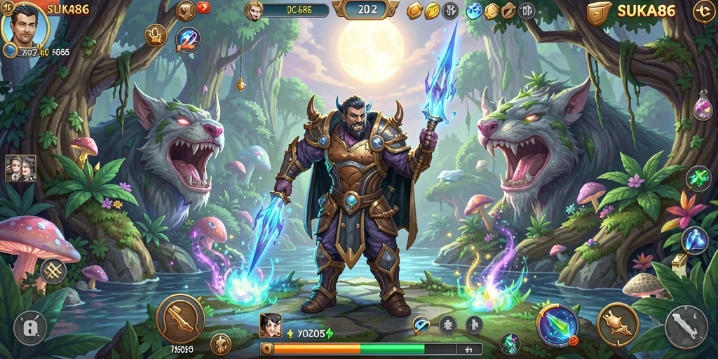Screenshot gameplay SUKA86 menampilkan suasana petualangan yang mendebarkan.
