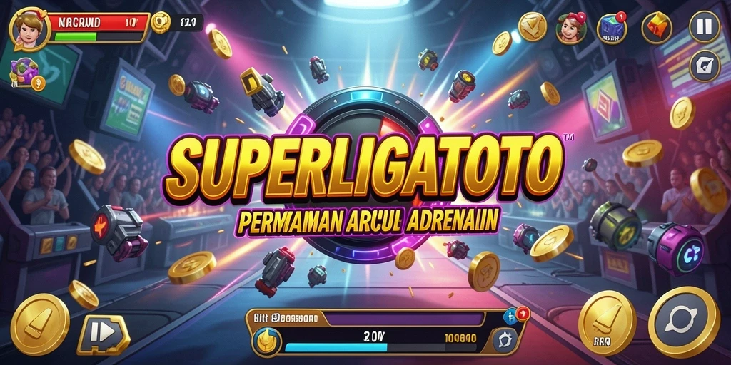 Tangkapan layar SUPERLIGATOTO menunjukkan aksion seru gameplay Arcade.