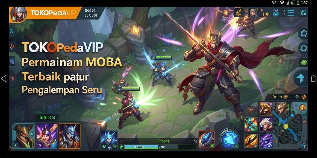 Screenshot gameplay <strong>TOKOPEDIAVIP</strong> menunjukkan aksi pertempuran yang intens.