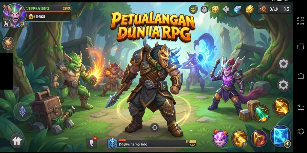 Screenshot gameplay RPG VIP805 yang menampilkan pertempuran seru dan visual menawan.