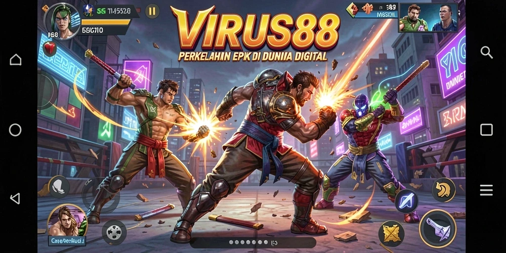 Tampilan gameplay seru dalam VIRUS88 yang memikat.