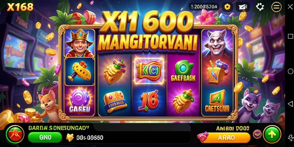 Tampilan menarik dari gameplay Slot X168 yang mendebarkan.